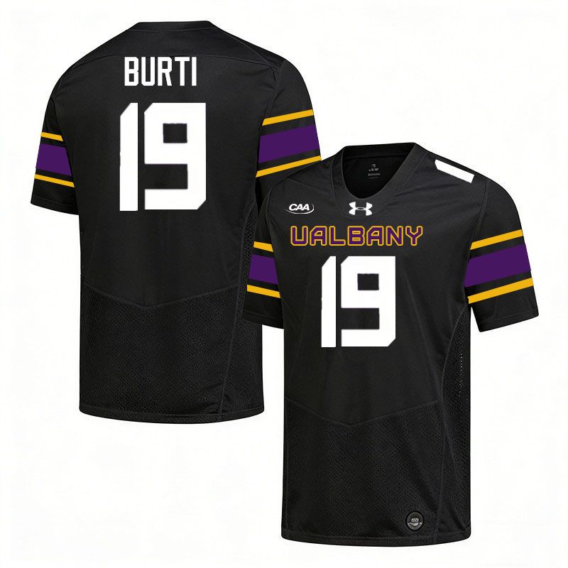 UAlbany Great Danes #19 Caden Burti College Football Jerseys,Uniforms-Black